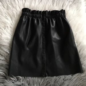 Brand New Black Faux leather skirt